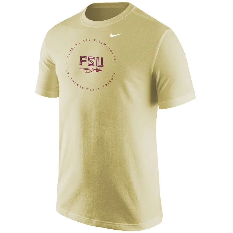 Nike Adult/Unisex Florida State Seminoles/FSU Spear Design Cotton Short Sleeve T-shirt - Gold