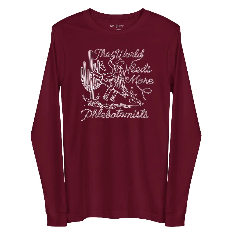 TWNM- Phlebotomists Long Sleeve T-Shirt Dark Colors