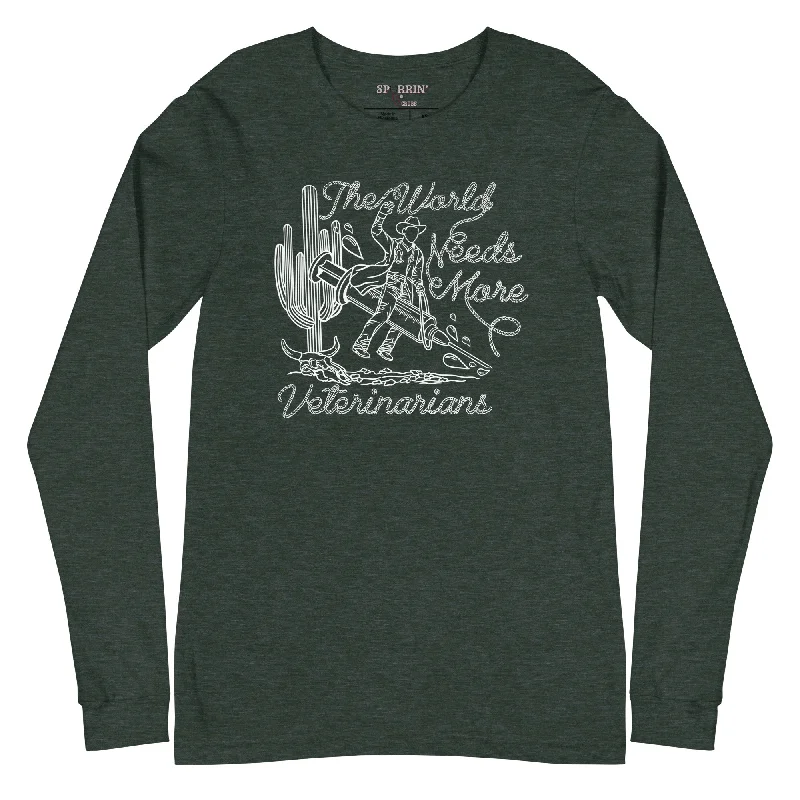 TWNM- Veterinarians Unisex Long Sleeve Tee Dark Colors