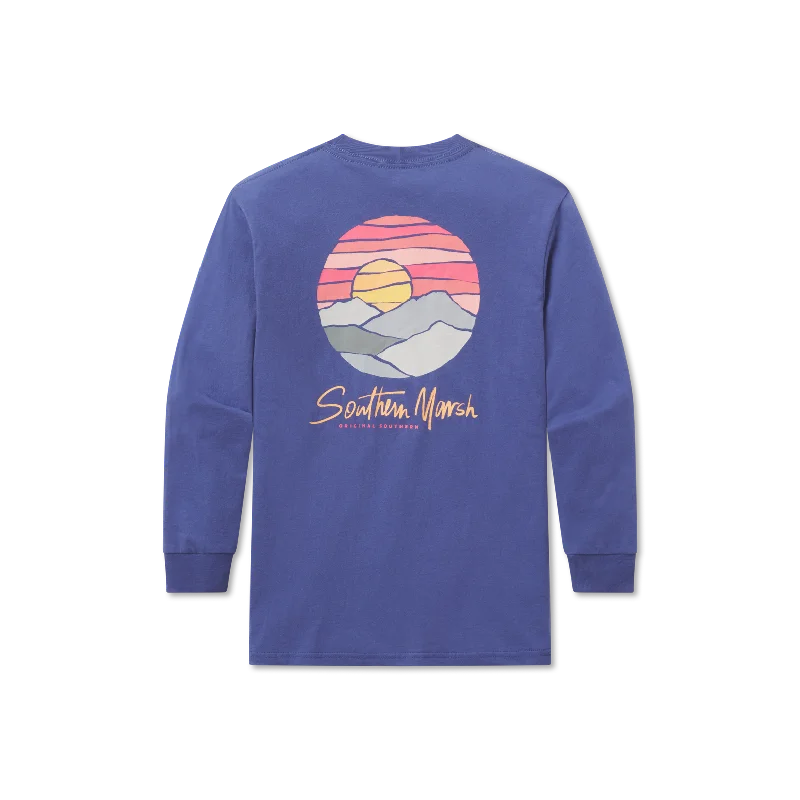 Youth Paper Mountains Tee - Long Sleeve