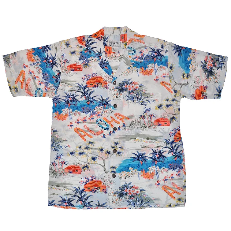 Aloha Hawaii Short Sleeve Shirt White