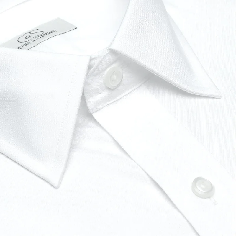 The Classic White - Wrinkle-Free Pinpoint Oxford Cotton Dress Shirt (Size 18 x 34/35) by Cooper & Stewart