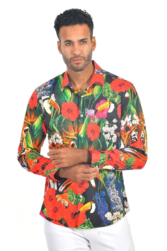 Jungle Print Long Sleeve Shirt