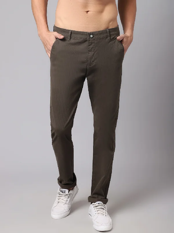 Men's Casual Flat front Olive Green  Trousers Elegant Men's Formal  Elegant Men's Formal 