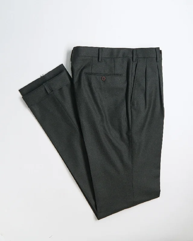 Pleated Super 100's Saxony Trousers