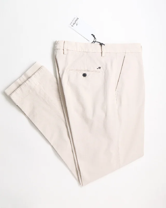 'Boston' Relaxed Silhouette Brushed Twill Casual Pants