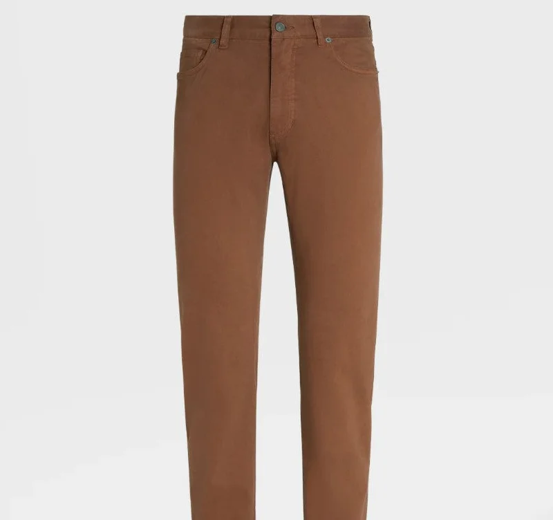 ZEGNA STRETCH GABARDINE 5 POCKET PANT