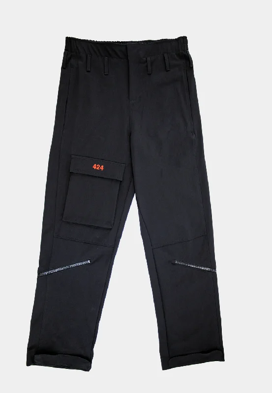 424 Pantalone Uomo Men'S Pant Black Stylish Men's Neon Stylish Men's Neon