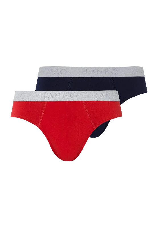 Cotton Essentials Briefs 2-Pack | Deep Navy/ Bright Red 73075-2896