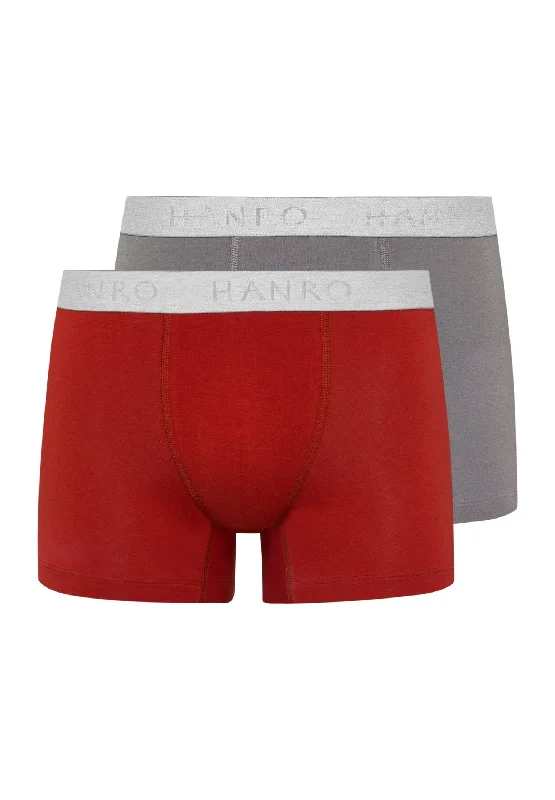 Cotton Essentials Boxer Briefs 2-Pack | Red Ochre/Fresh Grey 73078-2157