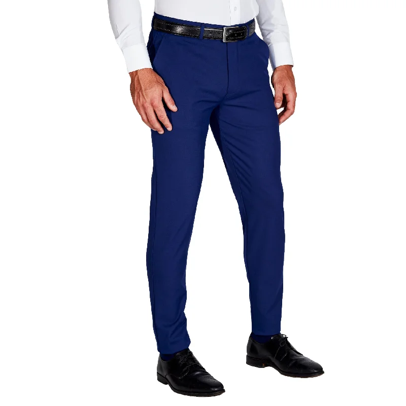 Athletic Fit Stretch Suit Pants - Solid Royal Blue