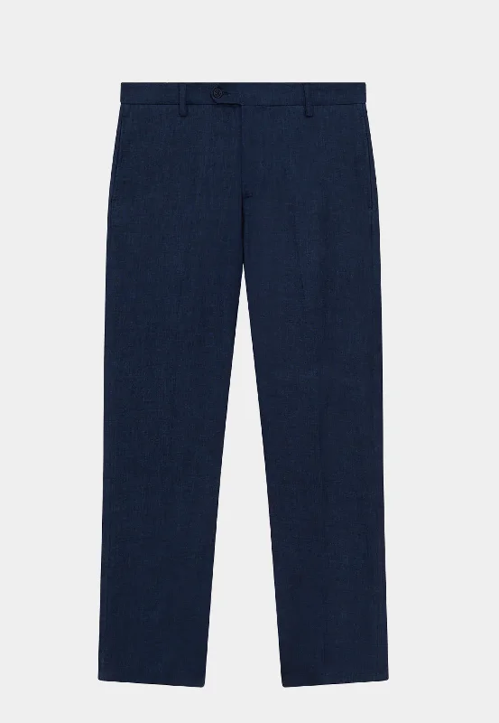 Frescobol AffonsoTailored Linen Trousers Navy