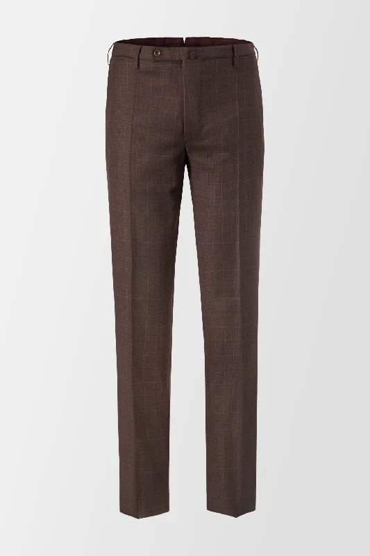 Incotex Brown Trousers Traditional Men's Wool Traditional Men's Wool