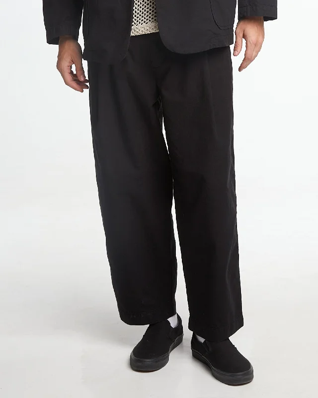 British Worker Pants Cotton Linen Black Masculine Men's Thick Masculine Men's Thick