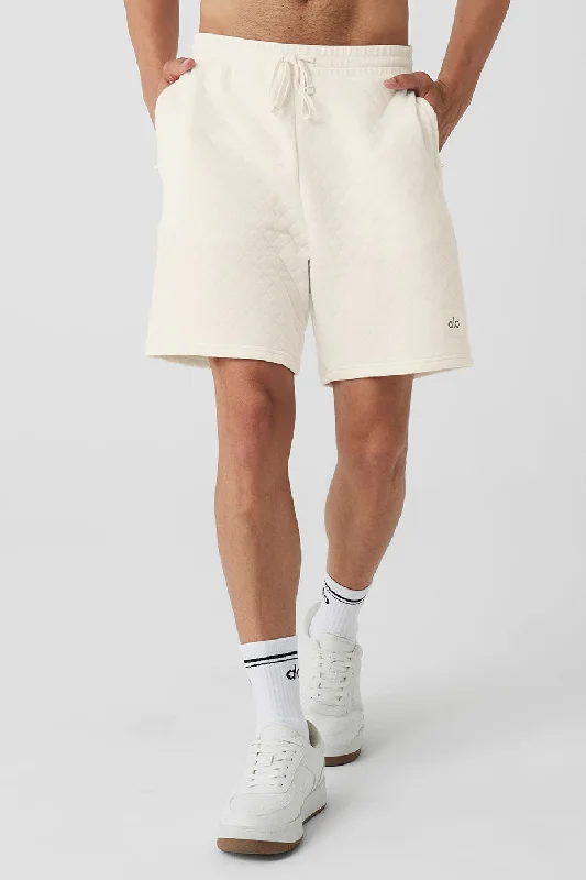 Quilted Stadium Short - Ivory