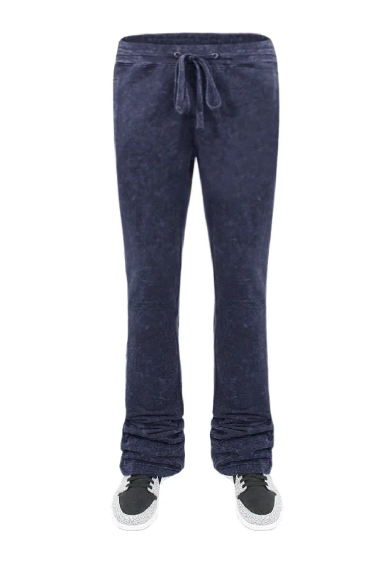 Men's Acid Washed Stacked Fleece Sweat Pants