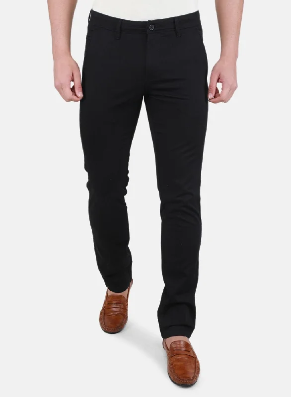 Men Black Regular Fit Trouser