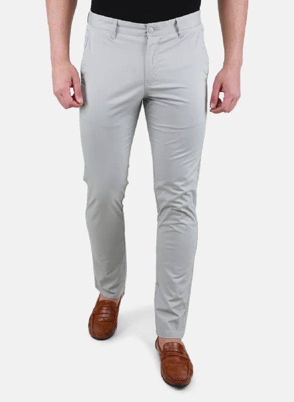 Men Grey Regular Fit Trouser