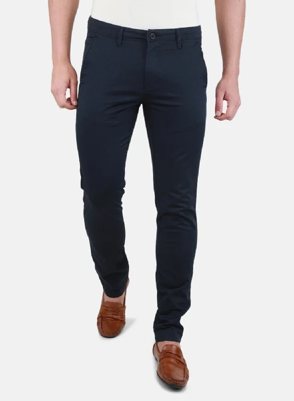 Men NAvy Blue Regular Fit Trouser Bold Men's Animal Bold Men's Animal