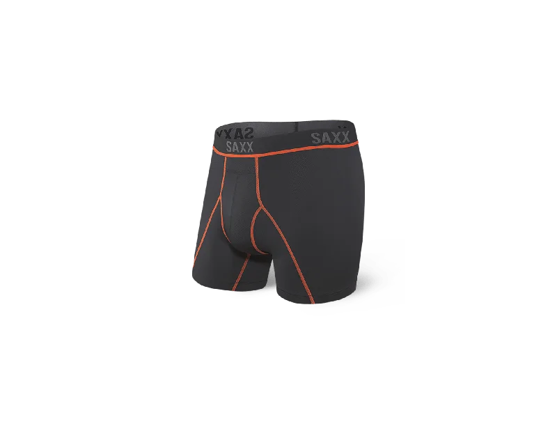 SAXX Kinetic Light Compression Mesh Boxer Brief - Black/Vermillion - SXBB32 - BVR