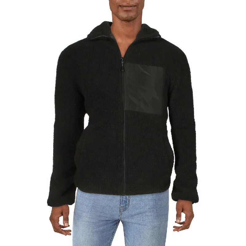 And Now This Mens Fleece Short Teddy Coat