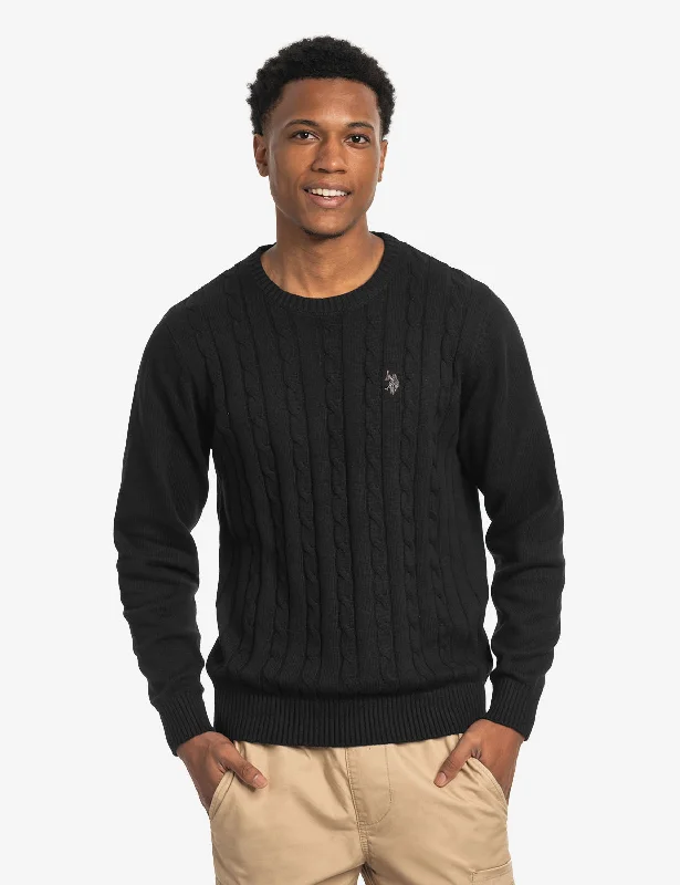 CABLE CREW NECK SWEATER