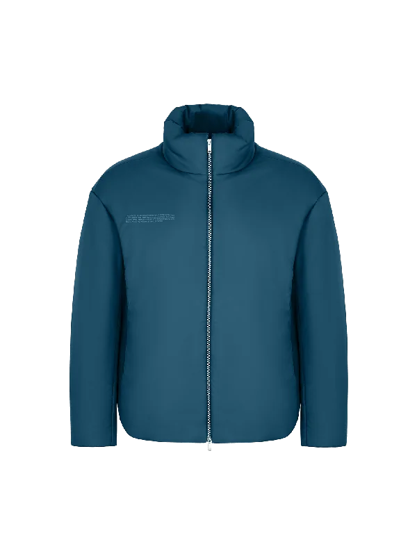 Mens Flower-Warmth Puffer Jacket—Storm Blue