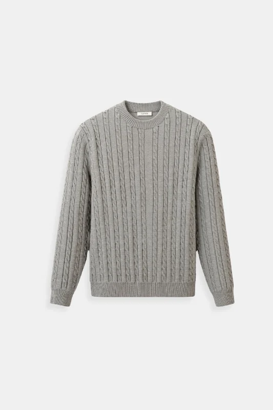 Premium O-neck Cable Knitted Pullover