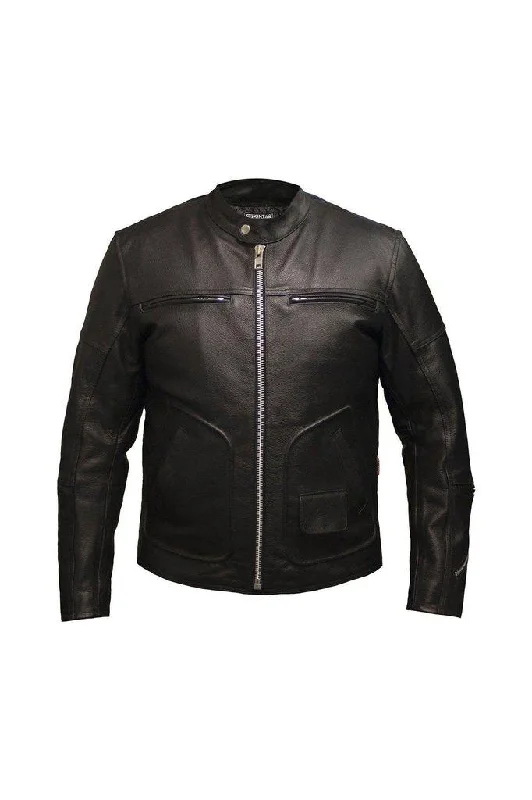 Radical Men’s Black Leather Motorcycle Jacket