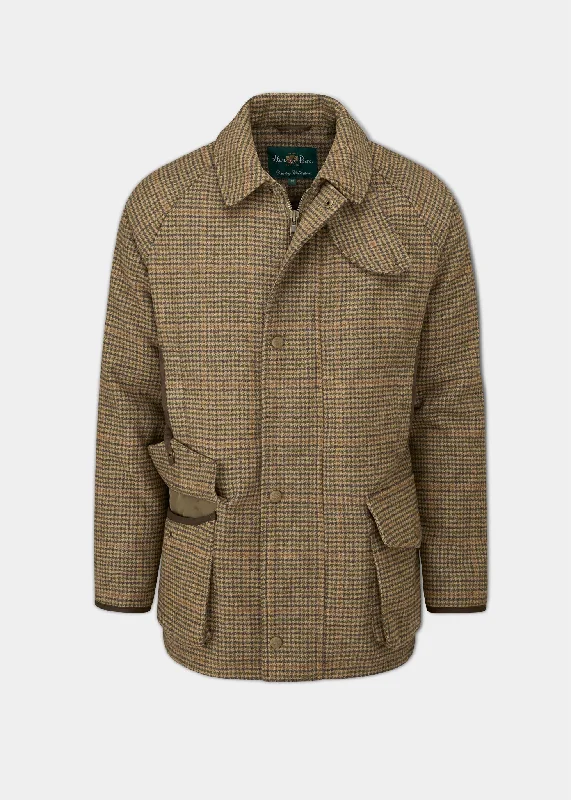 Surrey Waterproof Tweed Coat In Sycamore - Shooting Fit