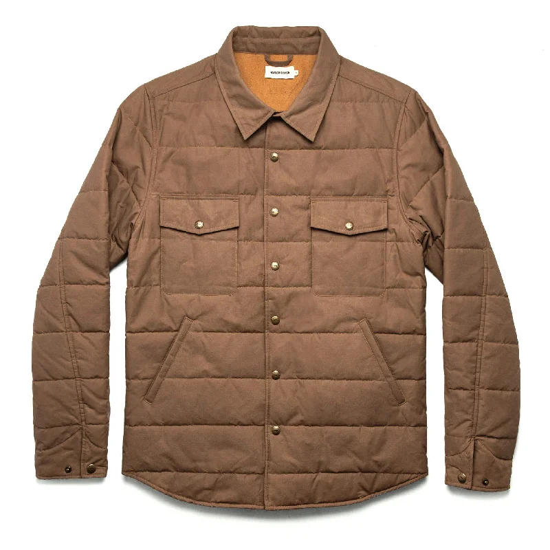 The Garrison Shirt Jacket in British Khaki Dry Wax